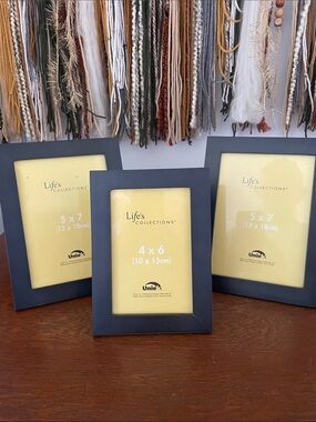 Navy blue  Photo Frame Set (4x6 & 5x7)